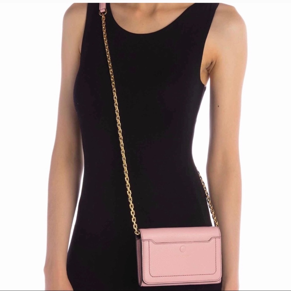 MARC JACOBS Leather Wallet Crossbody Bag
